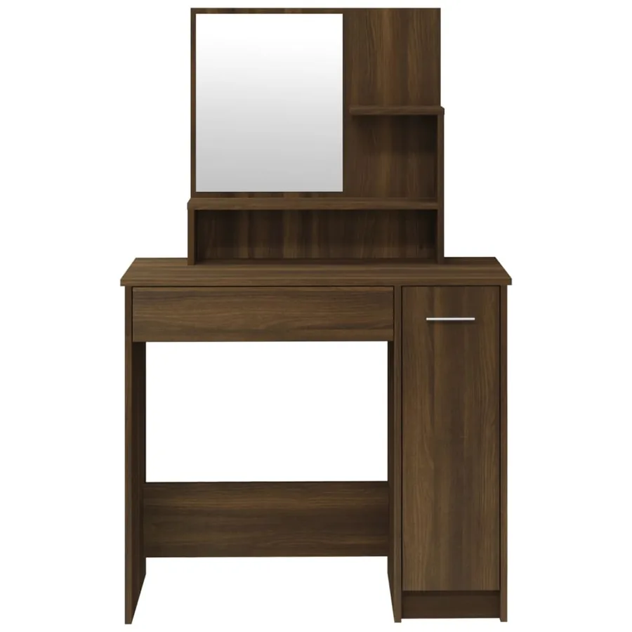 Ensemble de coiffeuse Chêne marron 86,5x35x136 cm - 6