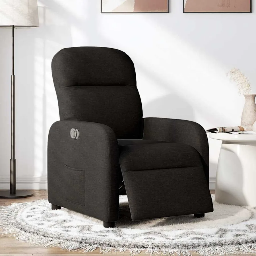Fauteuil inclinable électrique Noir Tissu - 2