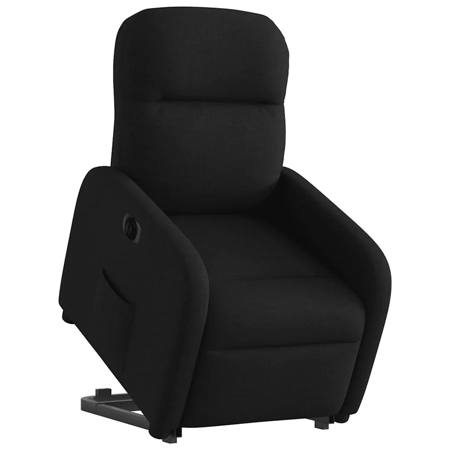 Fauteuil inclinable électrique noir tissu - 3