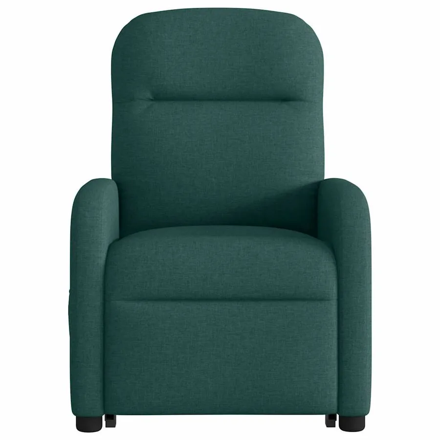 Fauteuil inclinable de massage électrique Vert foncé Tissu - 5
