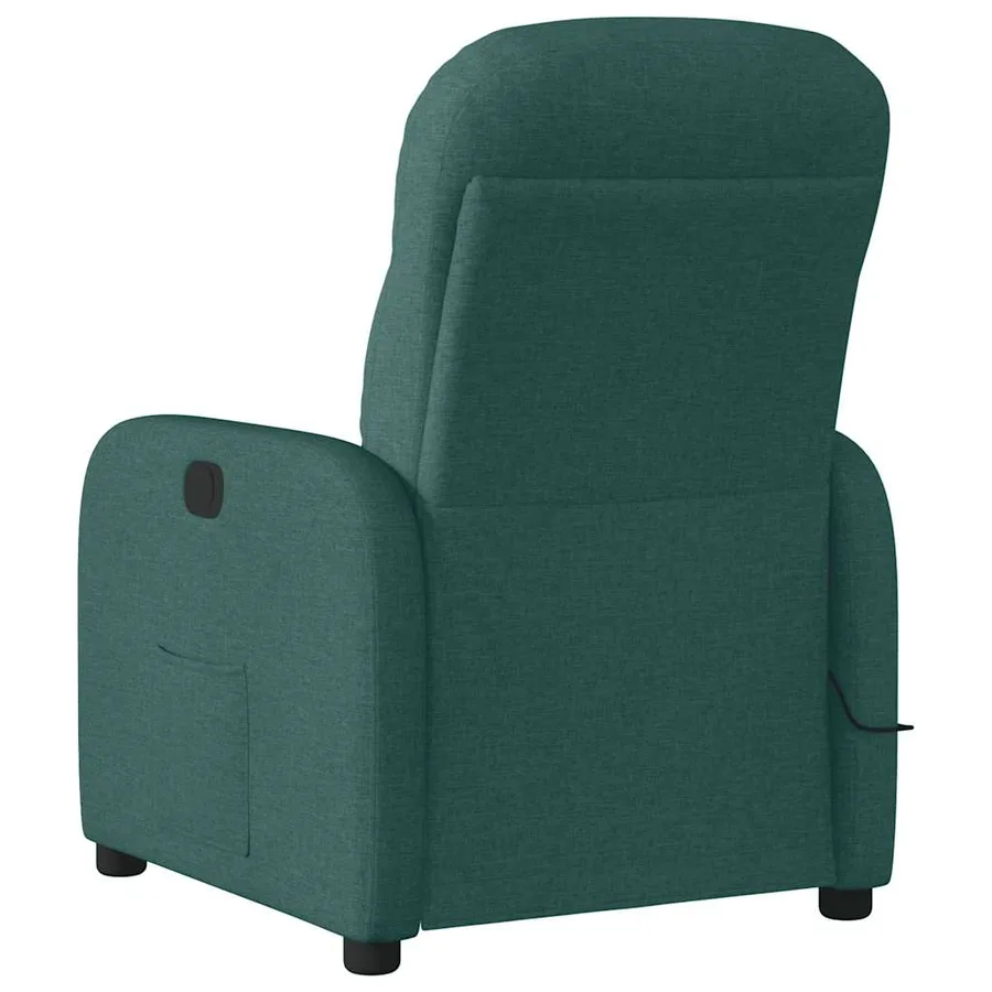 Fauteuil de massage inclinable électrique Vert foncé Tissu - 7