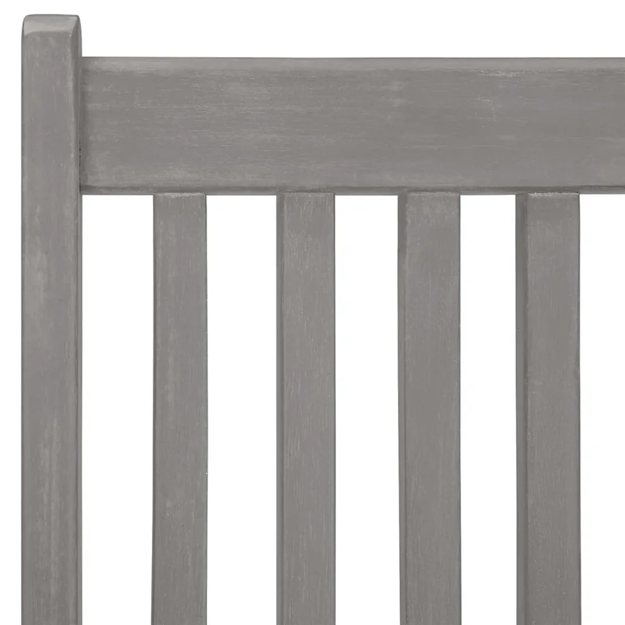 Chaises inclinables de jardin lot de 2 Gris Bois solide acacia - 8