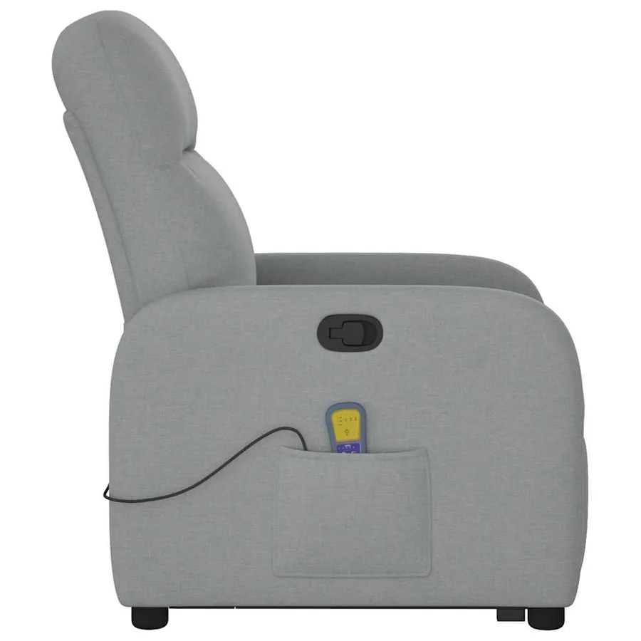 Fauteuil de massage inclinable Gris clair Tissu - 6