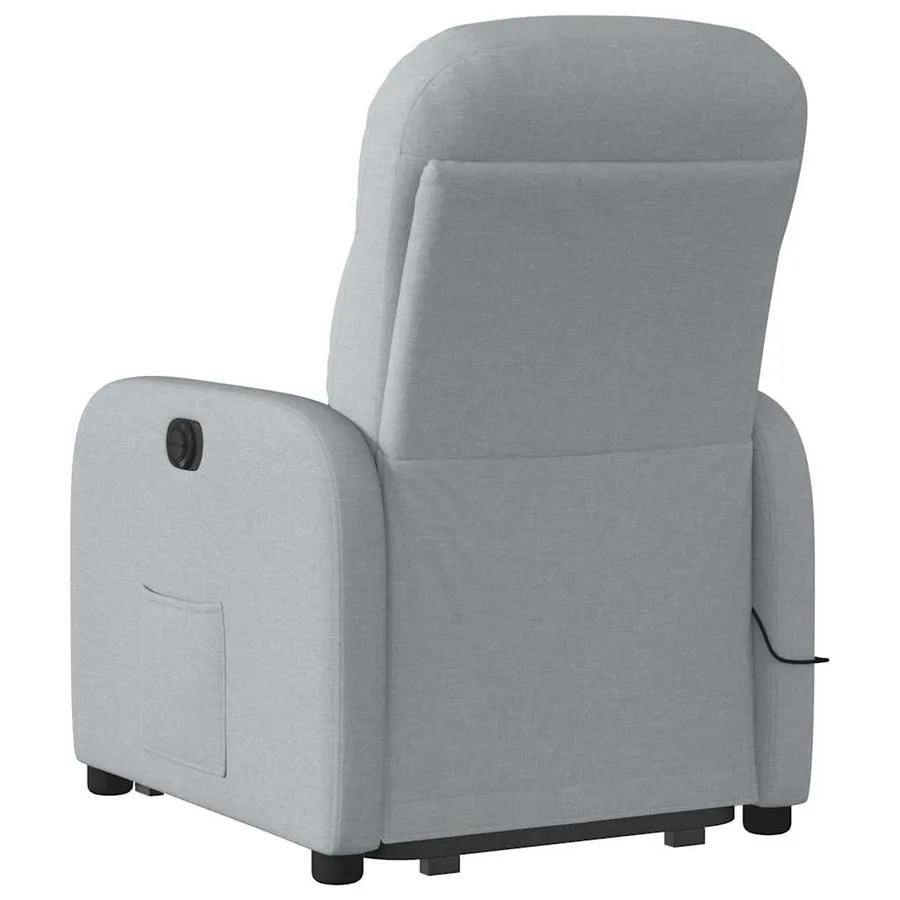 Fauteuil de massage inclinable Gris clair Tissu - 7