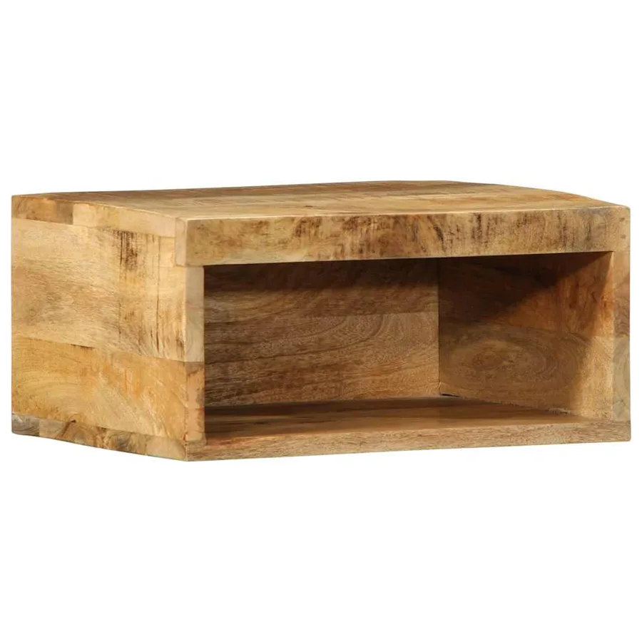 Meuble TV mural 40x30x19 cm bois massif de manguier brut - 3