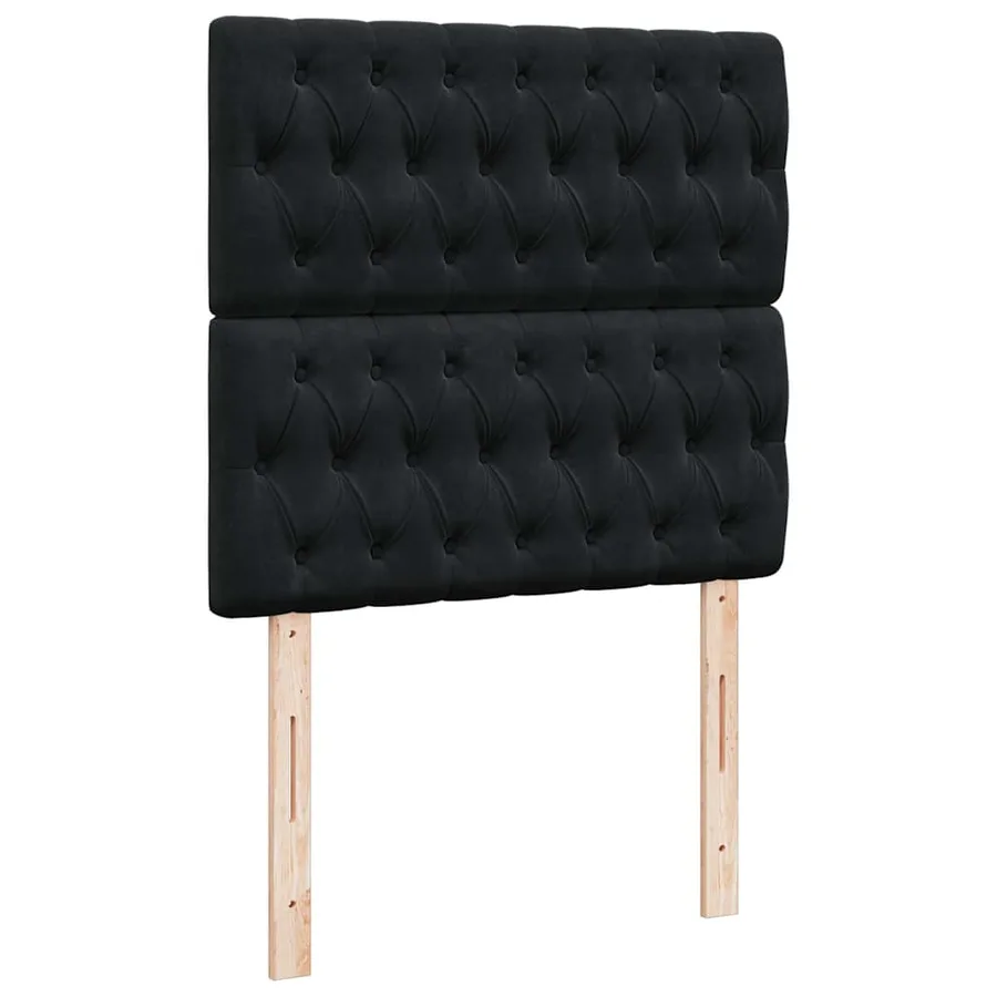 Cadre de lit ottoman avec matelas noir 90x190 cm velours - 13