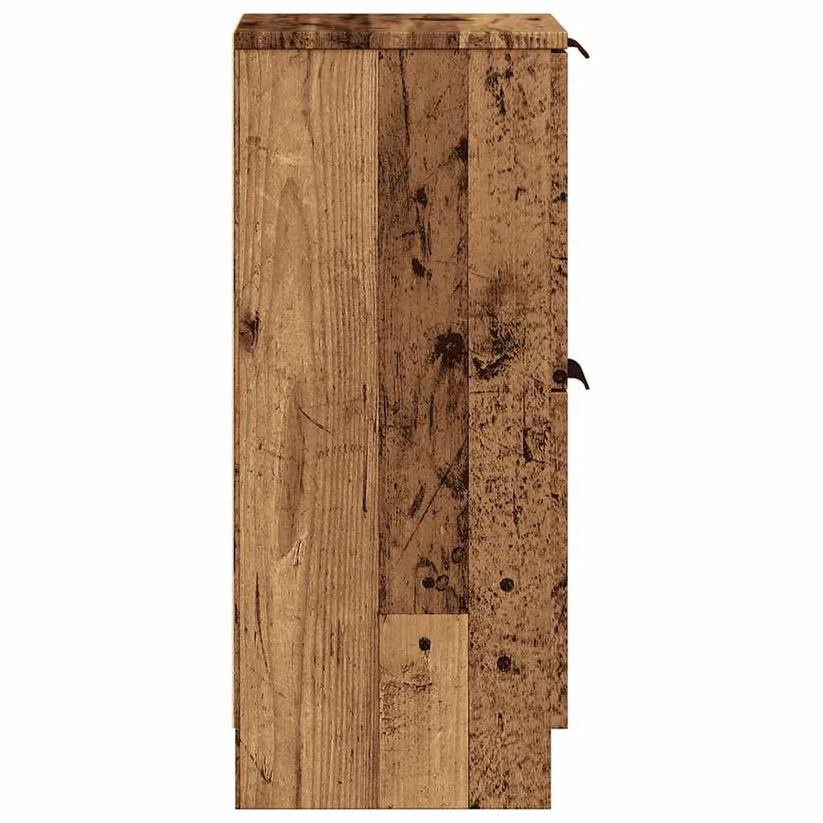 Buffets 2 pcs vieux bois 30x30x70 cm bois d'ingénierie - 7