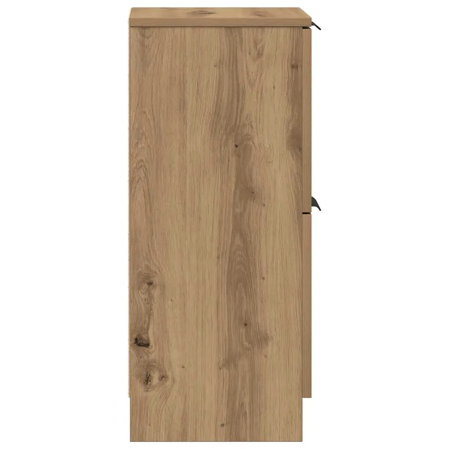 Buffets 2 pcs chêne artisanal 30x30x70 cm bois d'ingénierie - 7