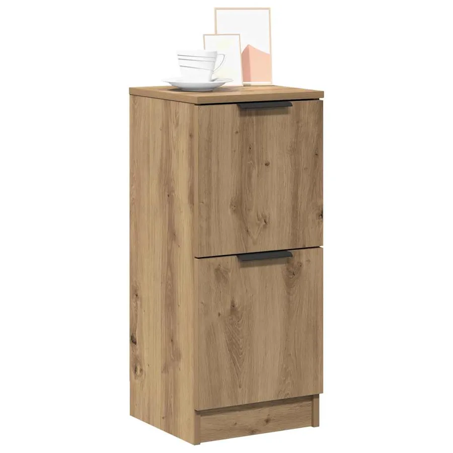 Buffets 2 pcs chêne artisanal 30x30x70 cm bois d'ingénierie - 9