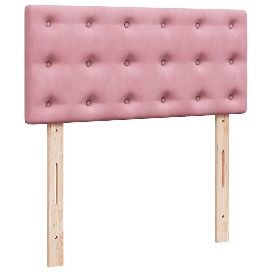 Cadre de lit ottoman avec matelas rose 90x190 cm velours - 7