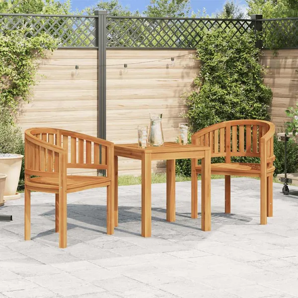 Chaise en forme de banane Bois de teck solide