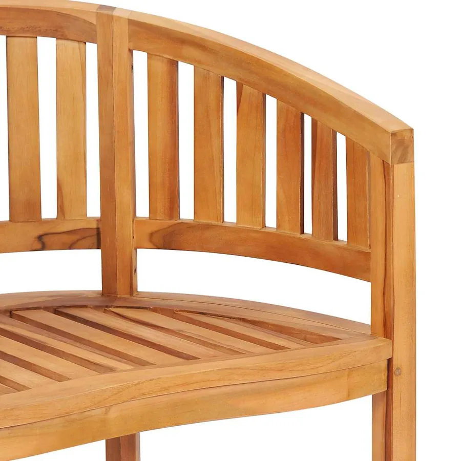 Chaise en forme de banane Bois de teck solide - 8