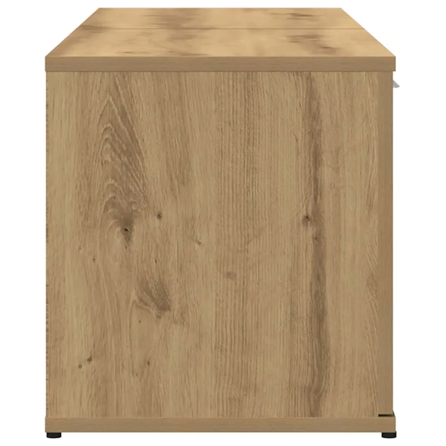 Meuble TV chêne artisanal 120x34x37 cm bois d'ingénierie - 6
