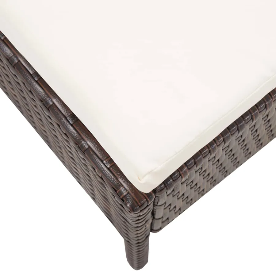 Salon de jardin 6 pcs avec coussins Résine tressée Marron - 13