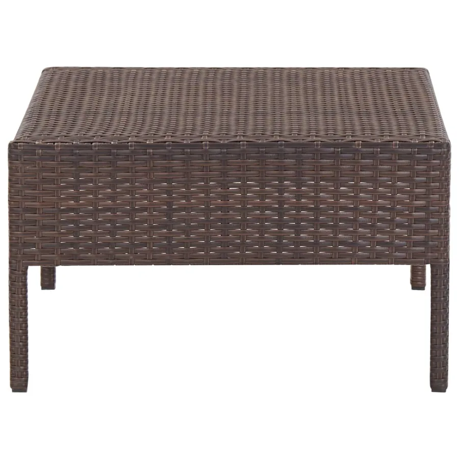 Salon de jardin 6 pcs avec coussins Résine tressée Marron - 14