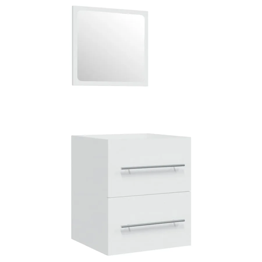 Meuble lavabo avec bassin intégré Blanc Bois d'ingénierie - 8