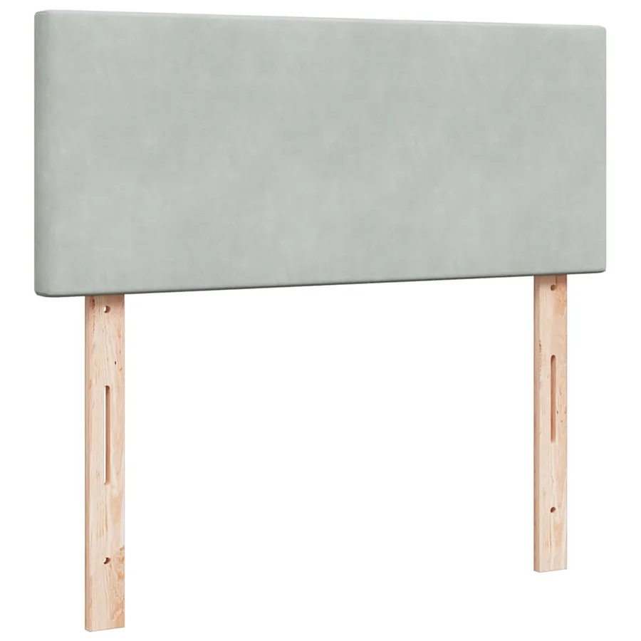 Lit ottoman avec matelas gris clair 120x190 cm velours - 9