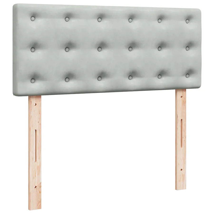 Lit ottoman avec matelas gris clair 120x190 cm velours - 9