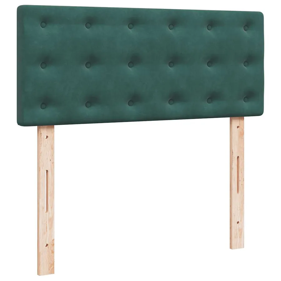 Lit ottoman avec matelas et LED vert foncé 90x200cm velours - 10