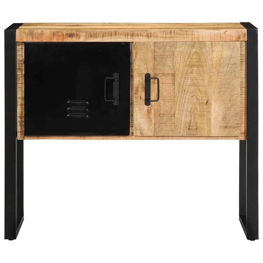 Armoire de console 90x35x75 cm bois de manguier massif brut - 2