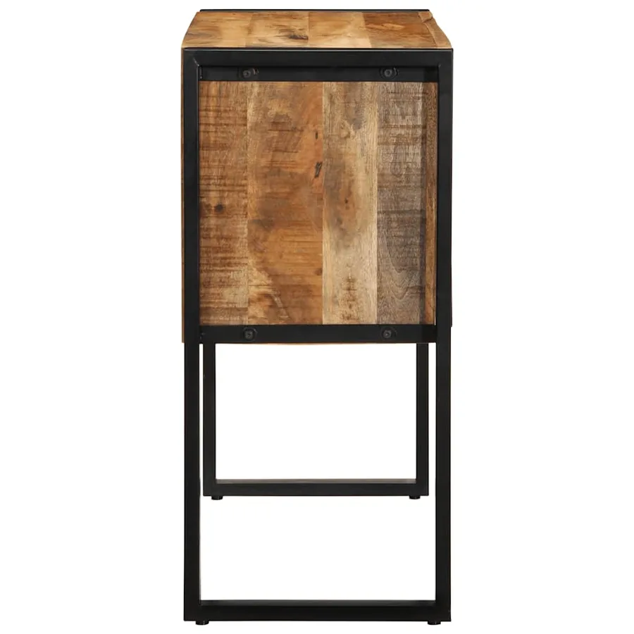 Armoire de console 90x35x75 cm bois de manguier massif brut - 6
