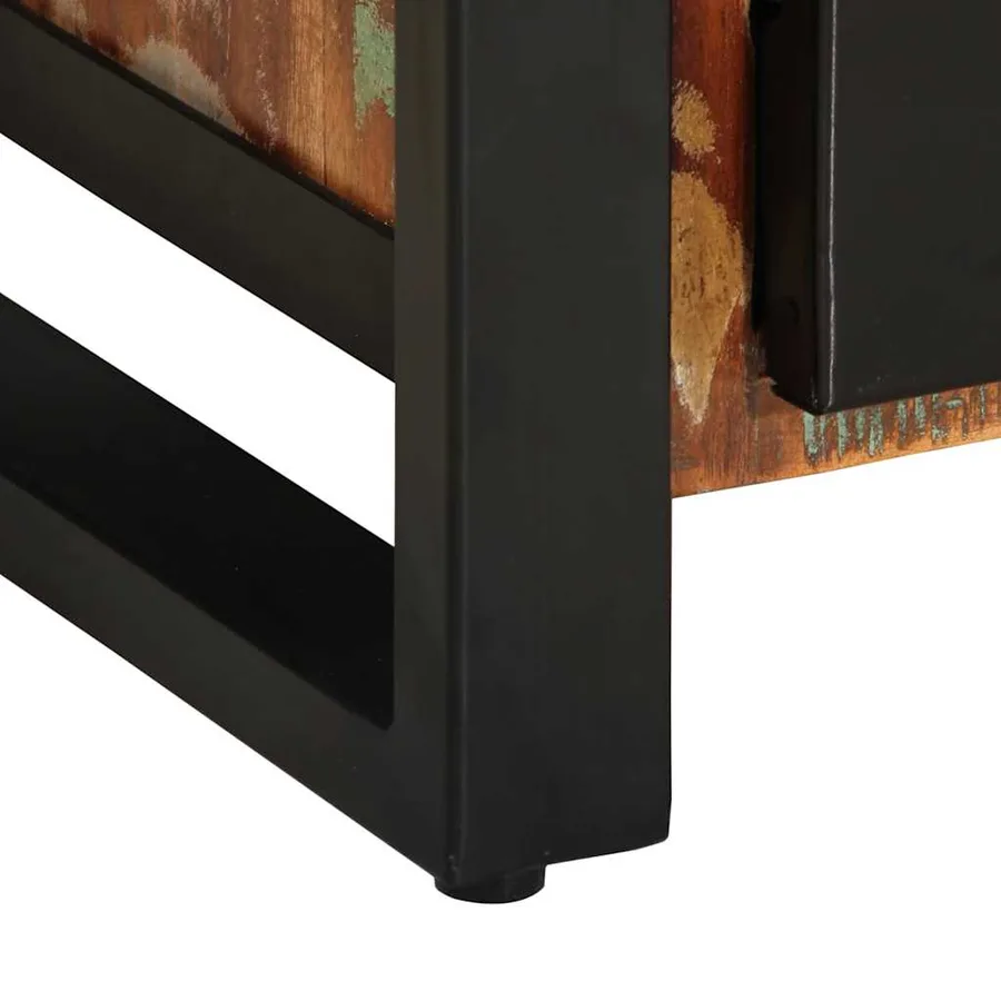 Buffet multicolore 55x35x70 cm bois massif récupération - 10