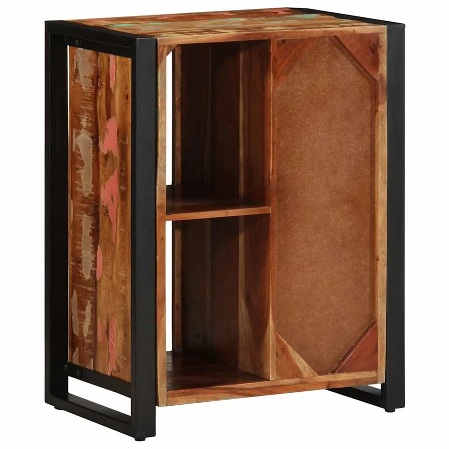 Buffet multicolore 55x35x70 cm bois massif récupération - 7