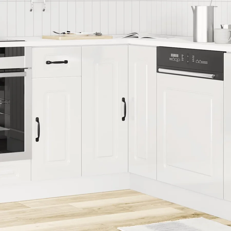 Armoire d'angle de cuisine Kalmar blanc brillant - 3