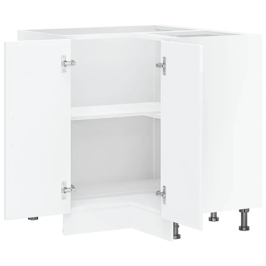 Armoire d'angle de cuisine Kalmar blanc brillant - 6