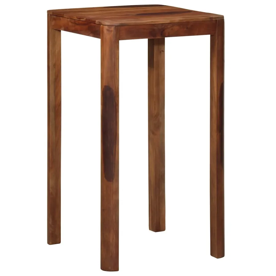 Table de bar 60 x 60 x 107 cm bois massif d'acacia - 10