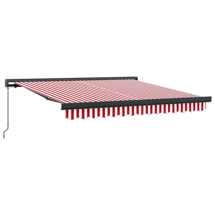 Auvent rétractable Rouge et Blanc 350 x 250 cm - 2