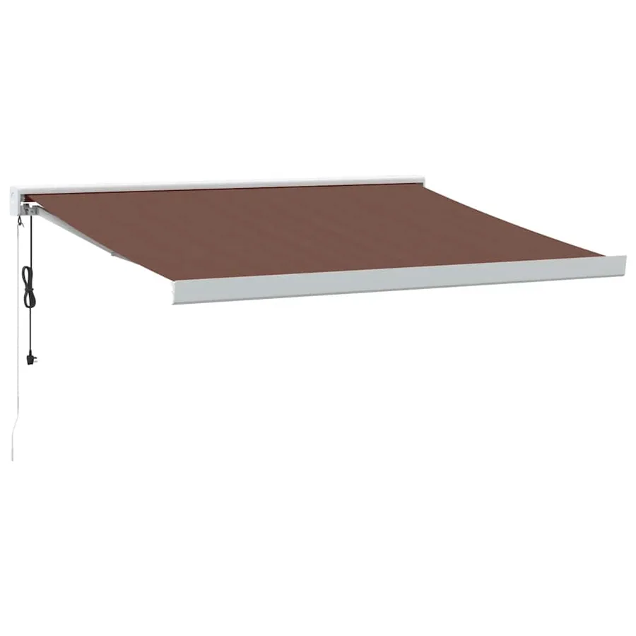 Auvent rétractable automatique marron 350x250 cm - 2