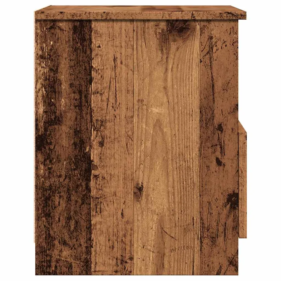Table de chevet 2 pcs vieux bois 40x40x50 cm bois d’ingénierie - 7