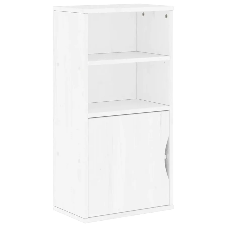Armoire latérale ODDA blanc 40x24x79 cm bois massif pin - 2