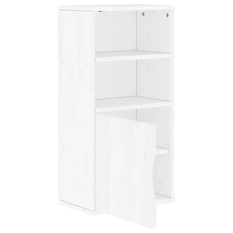 Armoire latérale ODDA blanc 40x24x79 cm bois massif pin - 5