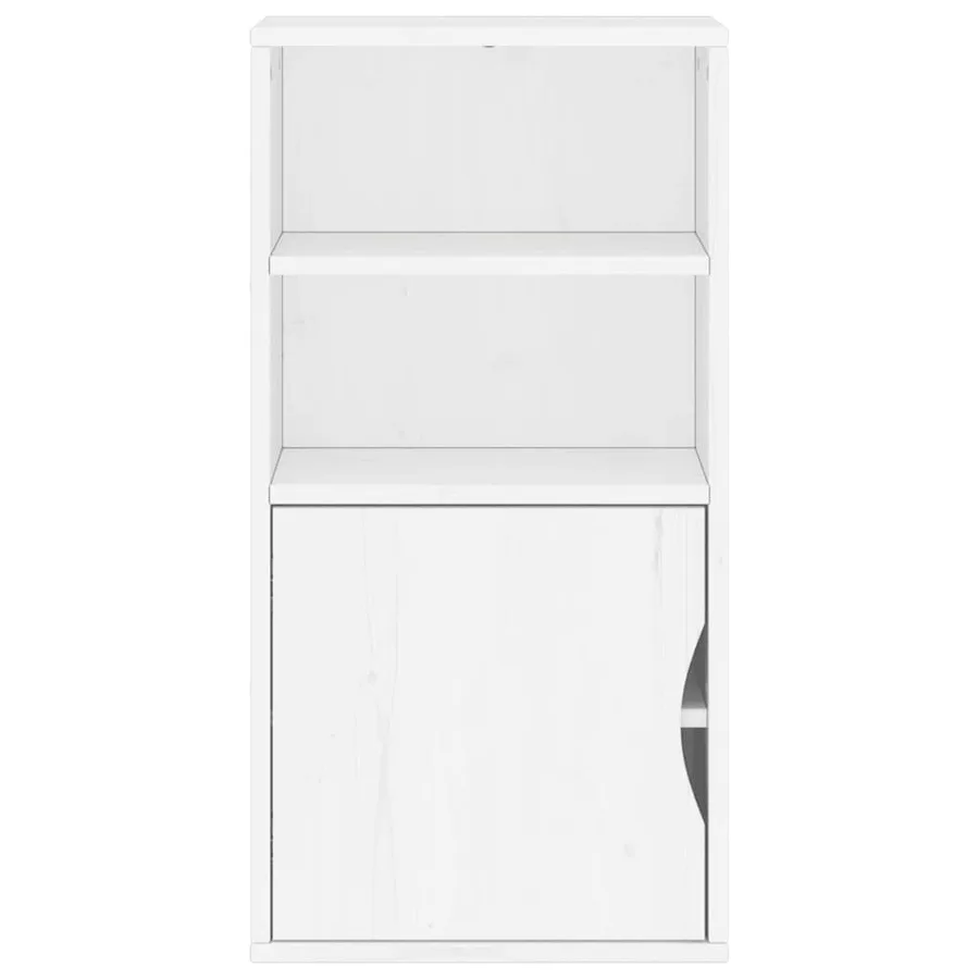 Armoire latérale ODDA blanc 40x24x79 cm bois massif pin - 6