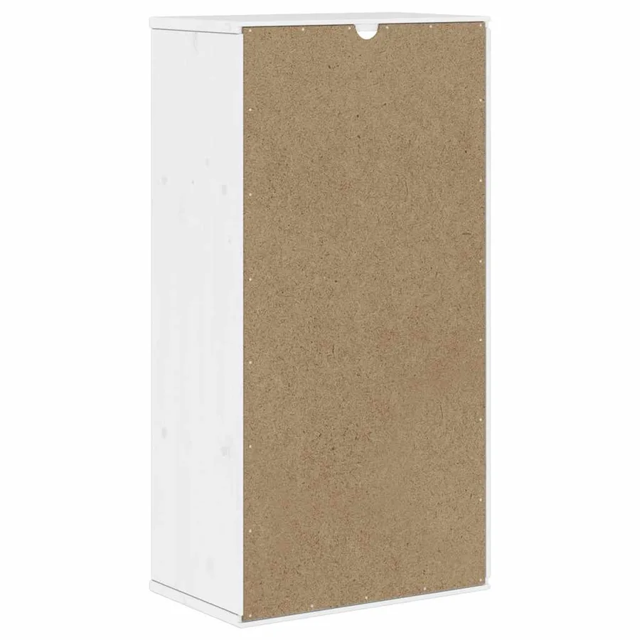 Armoire latérale ODDA blanc 40x24x79 cm bois massif pin - 8