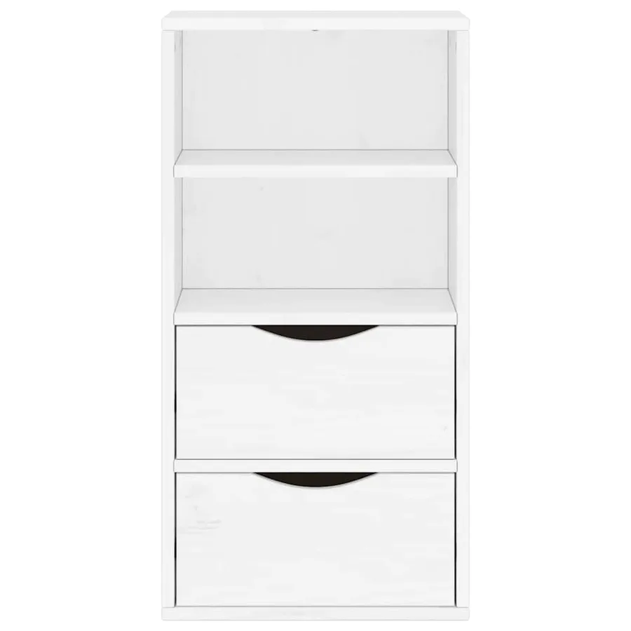 Armoire latérale tiroirs ODDA blanc 40x24x79 cm bois massif pin - 6