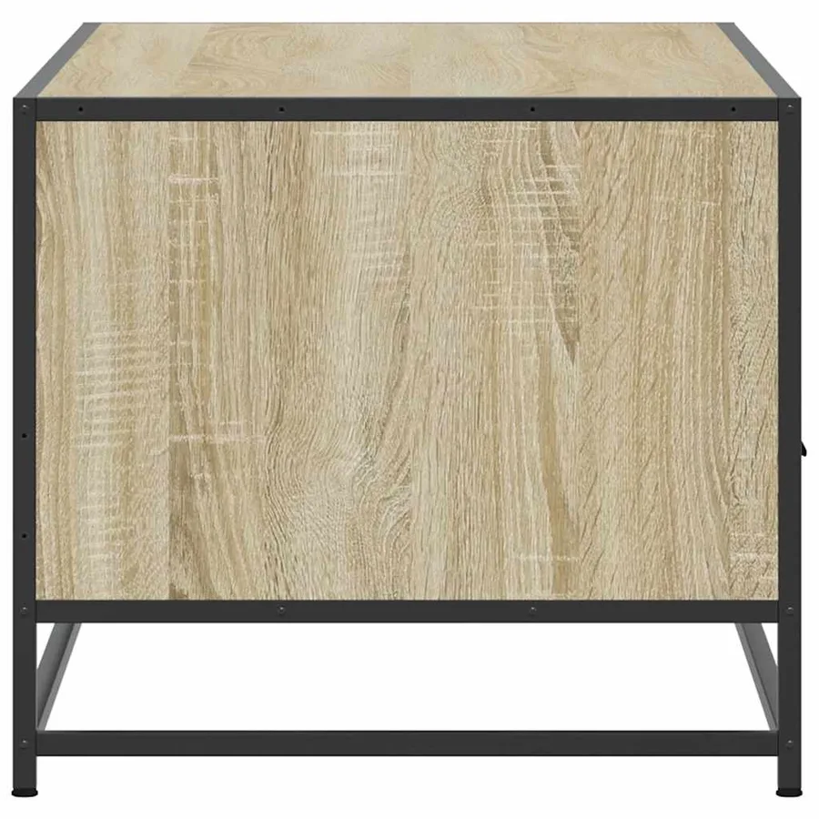 Table basse chêne sonoma 100x50x45cm bois d'ingénierie et métal - 6