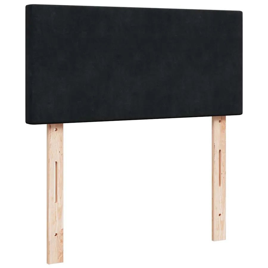 Lit ottoman avec matelas et LED noir 80x200cm velours - 10