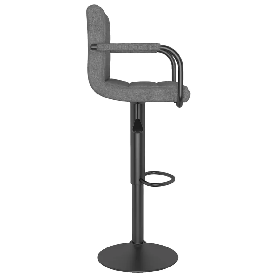 Tabourets de bar lot de 2 gris clair tissu - 5
