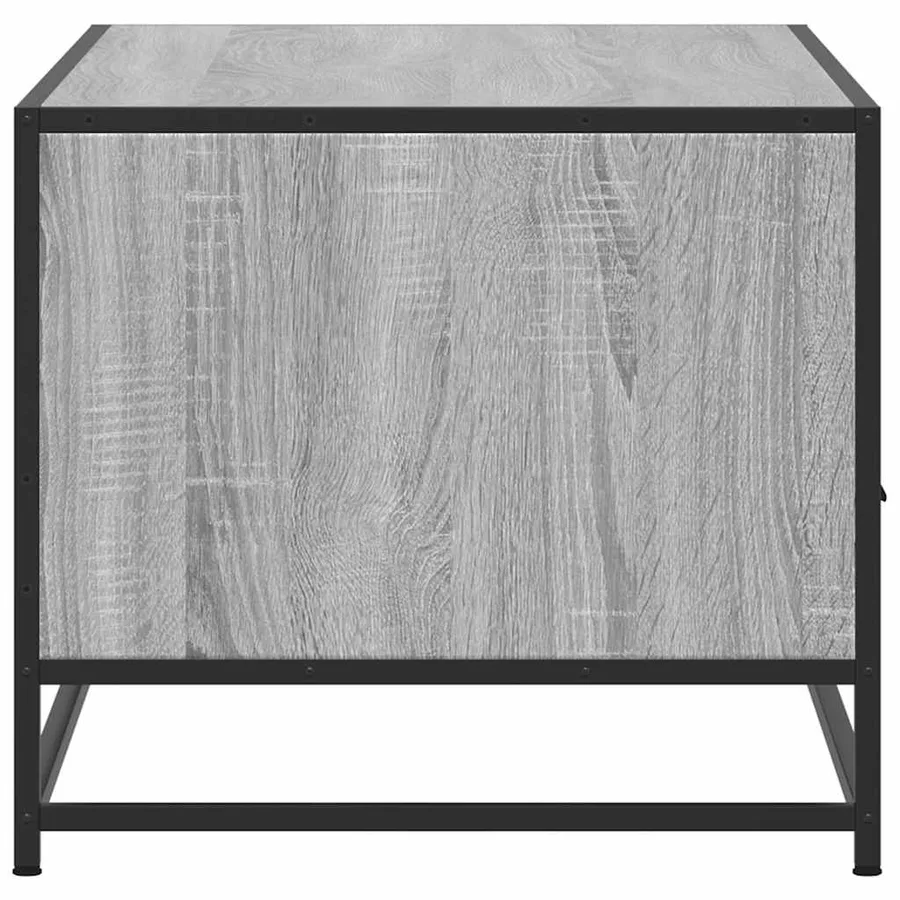 Table basse sonoma gris 100x50x45 cm bois d'ingénierie et métal - 6
