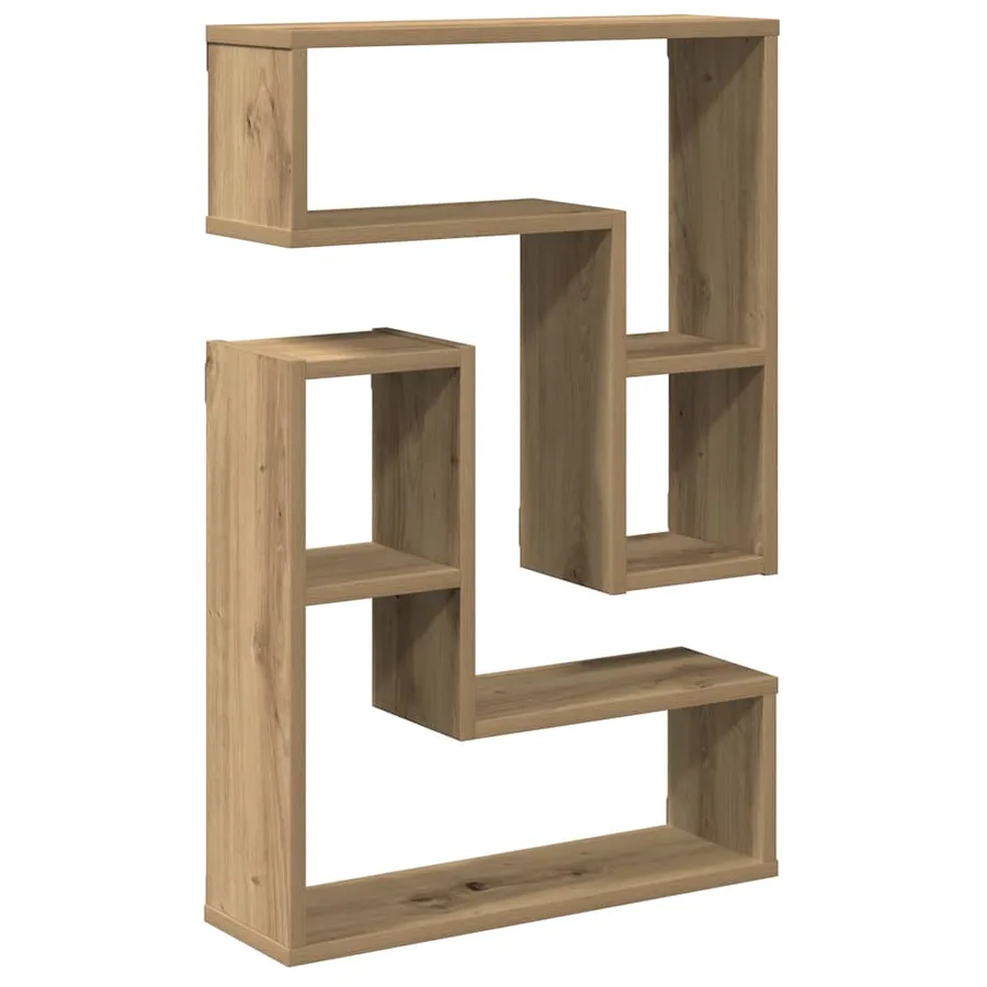 Étagères cube murales 2 pcs chêne artisanal bois d'ingénierie - 2