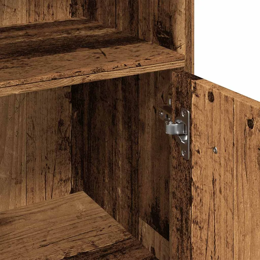 Armoire de salle de bain vieux bois 30x30x95 cm bois ingénierie - 8