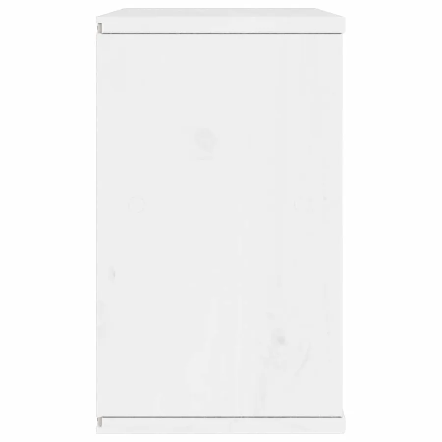 Meuble TV avec tiroir ODDA blanc 79x24x40 cm bois massif pin - 7