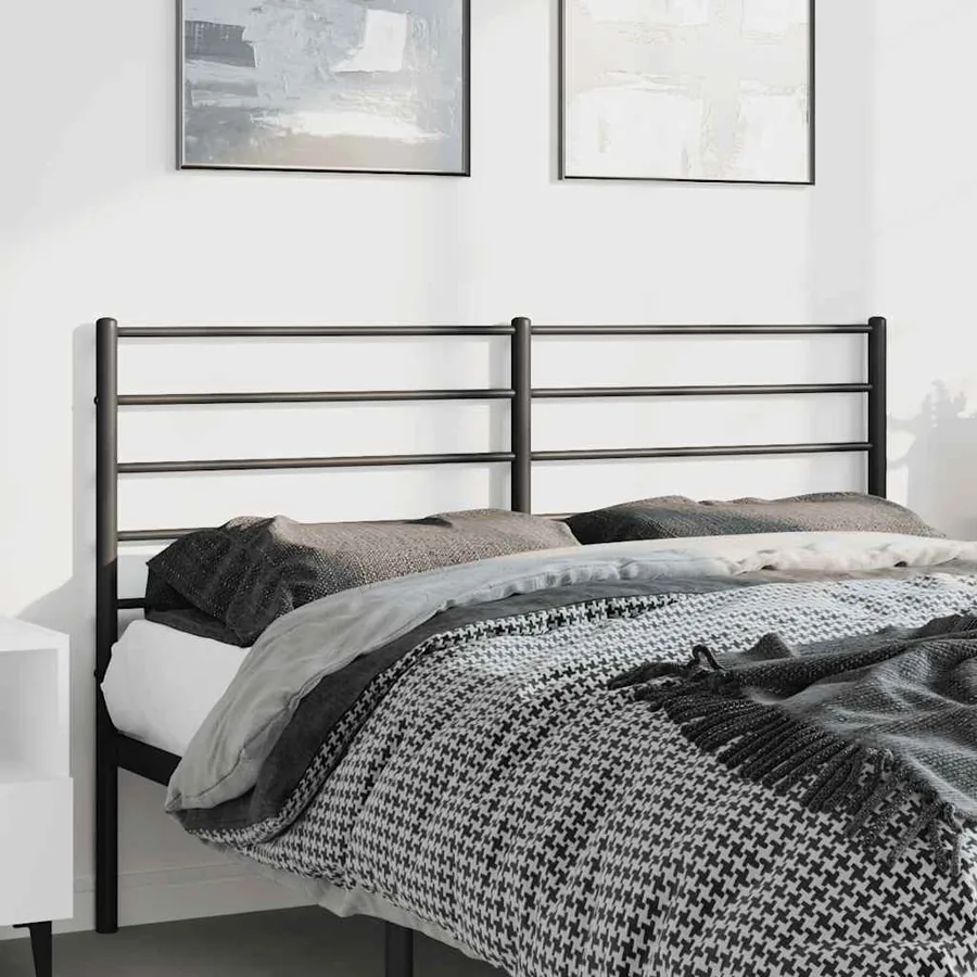 Tête de lit de remplacement métal noir 150 cm