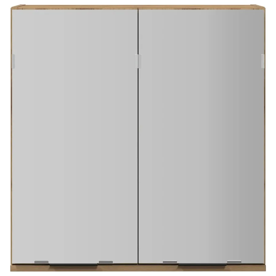 Armoire à miroir de salle de bain chêne artisanal 64x20x66,5 cm - 5