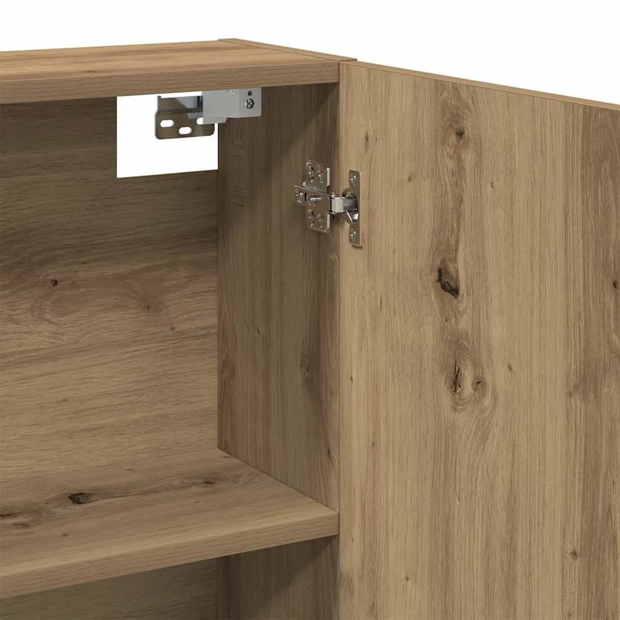 Armoire à miroir de salle de bain chêne artisanal 64x20x66,5 cm - 8