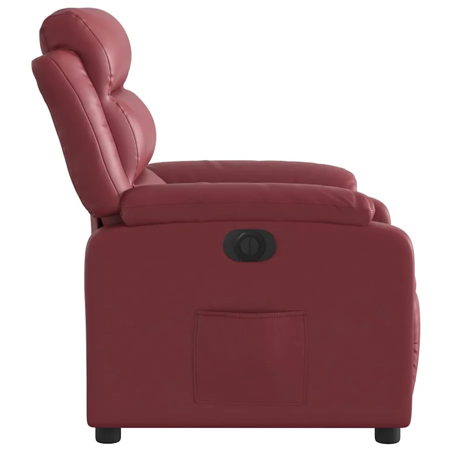 Fauteuil inclinable électrique Rouge bordeaux Similicuir - 10
