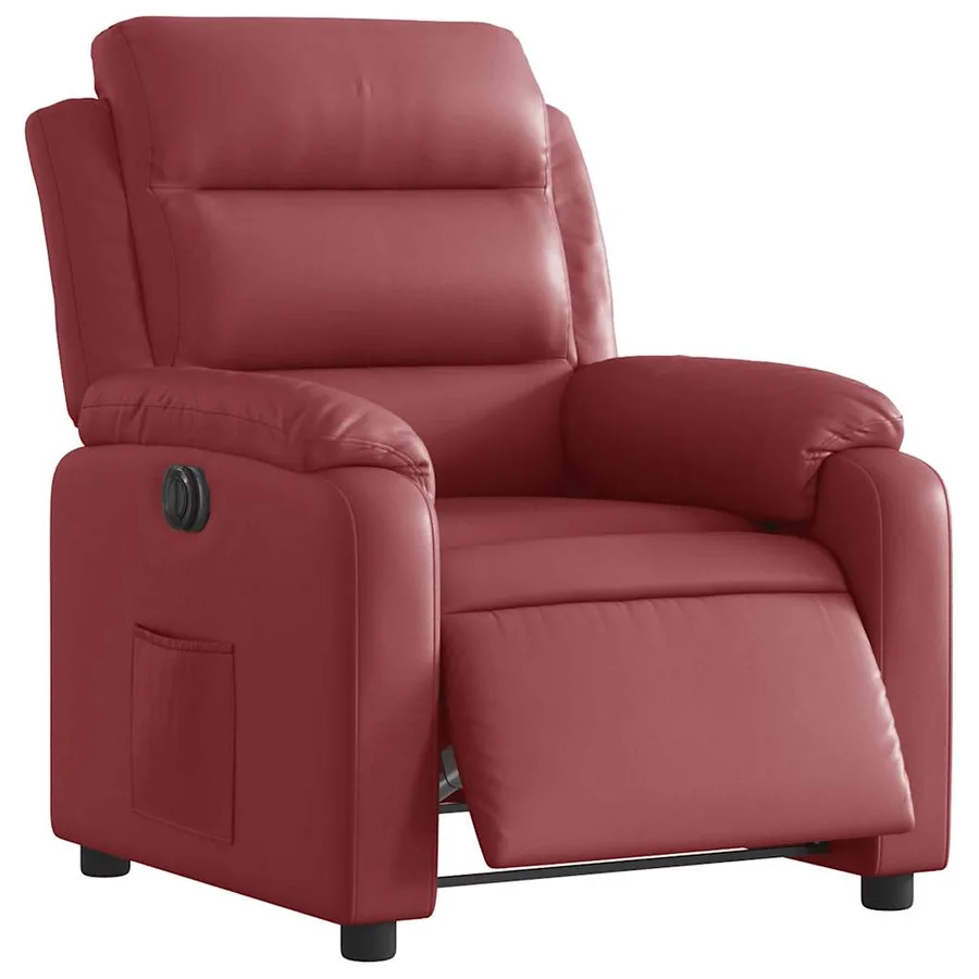 Fauteuil inclinable électrique Rouge bordeaux Similicuir - 3